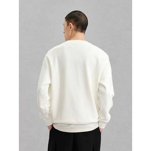 GXG男装 双色基础打底圆领卫衣男24年冬季热卖G24X314040 商品图4