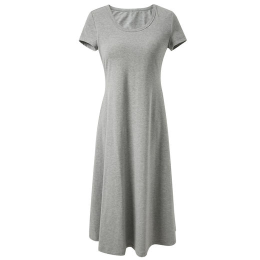 三彩2025夏季新款休闲圆领短袖连衣裙A字长裙T恤裙甜酷M 商品图4