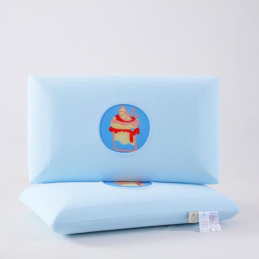自然醒奶昔凉感凝胶记忆棉枕夏季凉爽护颈椎助睡眠专用慢回弹成人家用整头天然防螨枕XK 商品图7