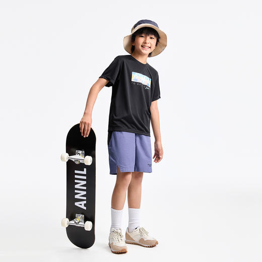 【全棉格纹提花】男童梭织中裤夏季新款安奈儿童装EB526101 商品图6