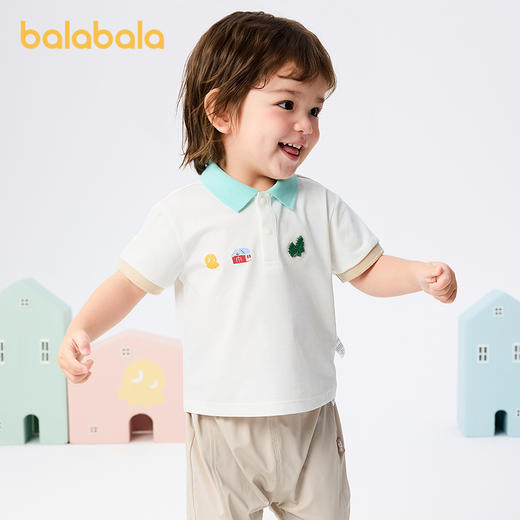 巴拉巴拉婴儿t恤男童短袖上衣2025新款夏装清新时尚 商品图2