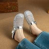 【预售5天】爆款银色包头凉拖鞋女夏外穿平底半拖鞋高级感透气洞洞鞋NJMK&K1377 商品缩略图1