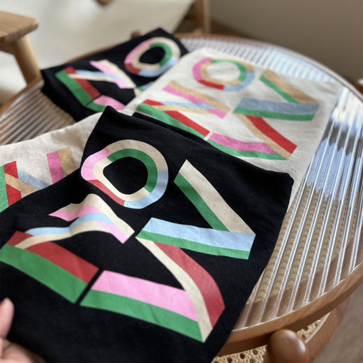 【秦岚私服同款 】TRIUUCHU  夏日呼吸感棉麻女士T恤   撞色字母印花 松弛慵懒 超美超好搭 #A4046款 商品图7