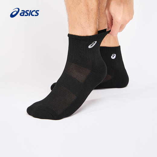 ASICS亚瑟士男女LOGO提花三双装运动袜3033B634 商品图3