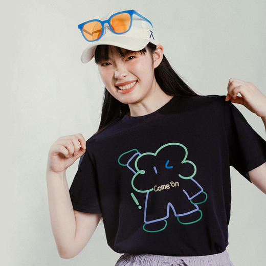 【出游季特惠】ACMEITEM 爱棵米户外亲子速干短袖轻量宽松印花短袖男女GAG2440702A /GAG3440732A 商品图0