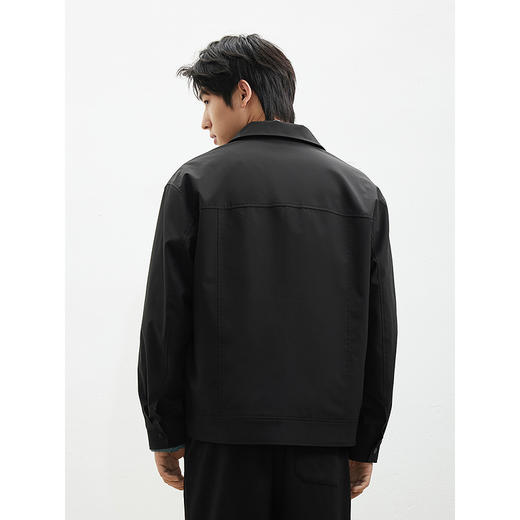 GXG男装 2025年春季GXG热卖日常简约百搭拼接撞色男士翻领外套夹克 商品图4