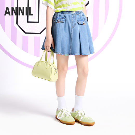 【实体店同款】女童全腰牛仔半裙夏季新款安奈儿童装AG523606 商品图0