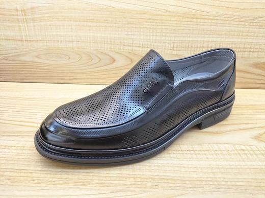 夏季新款豪行真皮商务男鞋13229669平底冲孔透气休闲凉鞋 商品图0