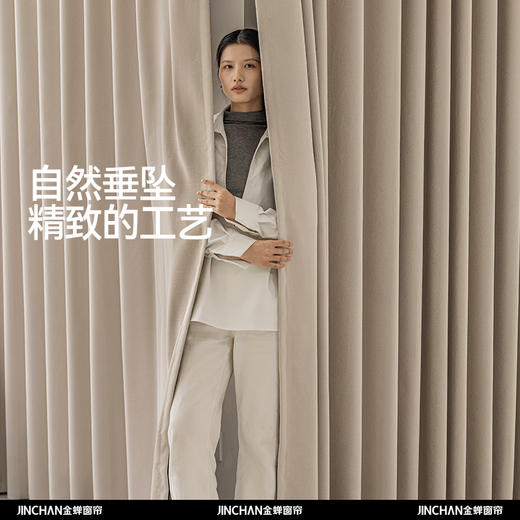 【朝花夕拾】金蝉高精密轻奢暗纹提花窗帘 商品图3