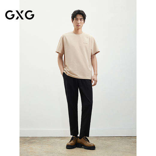 GXG男装多色休闲肌理短袖T恤春季热卖#G24D442010 商品图1