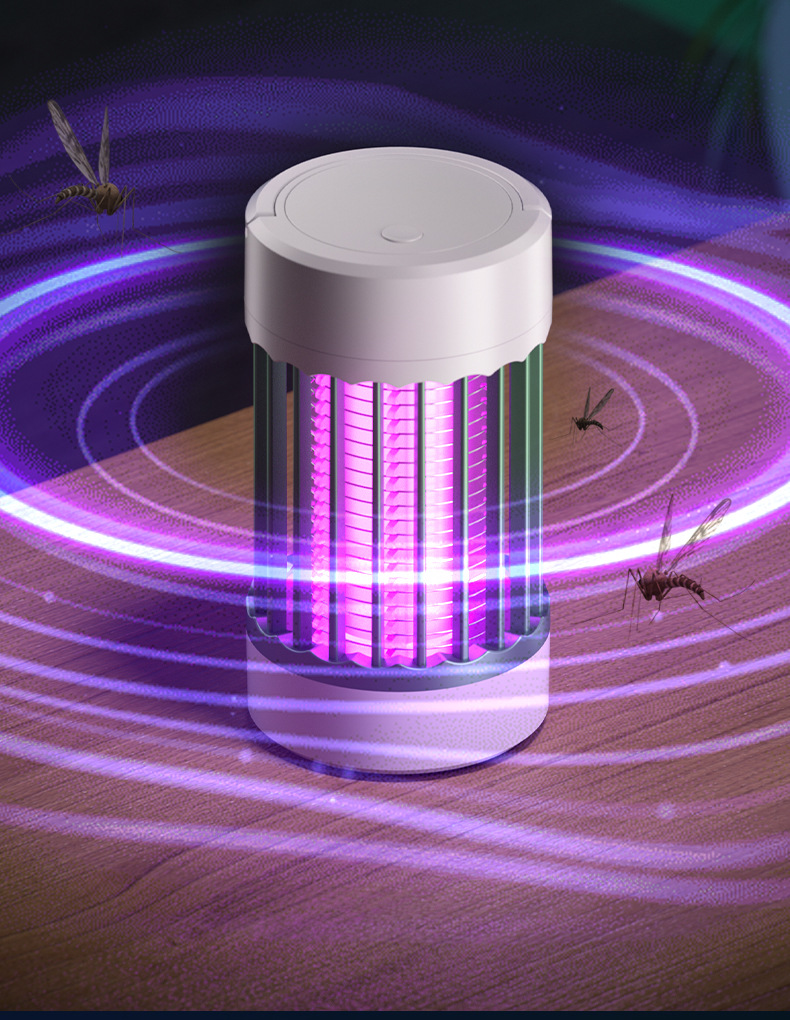 电击灭蚊灯露营便携式捕蚊器 usb充电紫光卧室诱蚊
