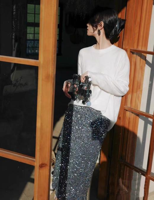 百搭小奢感松紧腰直筒显瘦半裙 商品图0