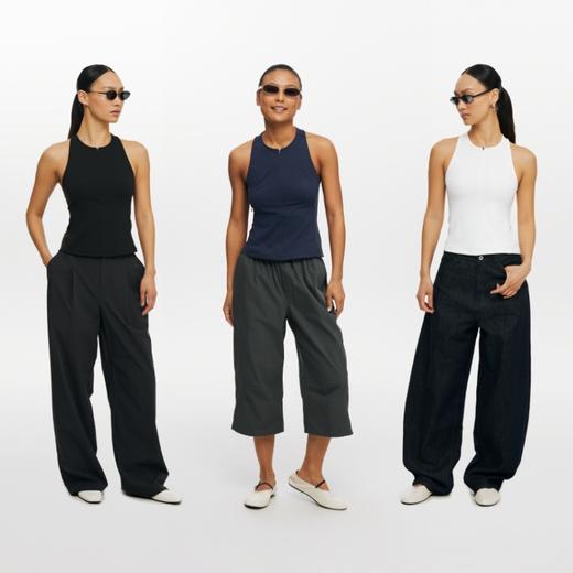 oneup半拉链弹力修身背心 商品图4