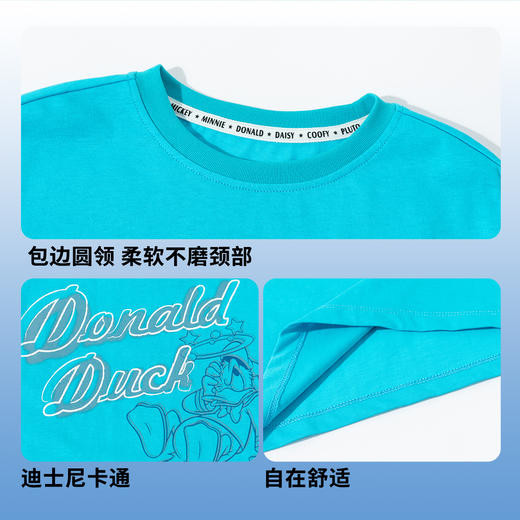 【5A抑菌】迪士尼25夏季新款男童纯棉短袖T恤清新印花透气休闲百搭上衣* 商品图7