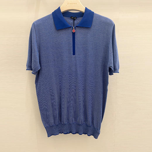 KITON 男士短袖polo衫 蓝色 UMK0939V156002 商品图0