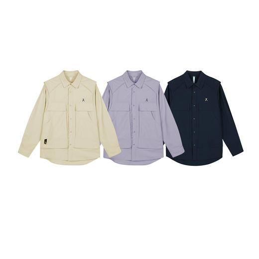 【品牌特惠】ACMEITEM 爱棵米 户外机能风假两件衬衫外套宽松速干防晒开衫男女GAG3210850A 商品图4