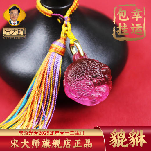 宋韶光大师  文昌塔葫芦锦鲤知了貔貅古法琉璃幸运包挂 商品图10