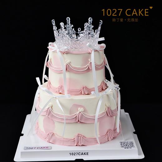 1027CAKE | 双层  水晶皇冠  丝带 商品图0