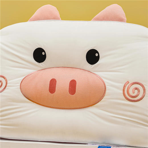 自然醒全棉四色卡通枕儿童枕头纯棉家用48x74整头一对装学生护颈枕芯睡觉专用XK 商品图8