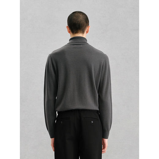 GXG男装 高领精致绣花毛衫男通勤毛衣 24年冬季热卖毛衫G24X104003 商品图4