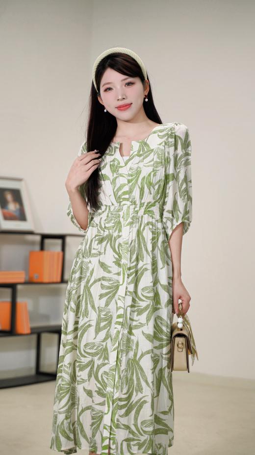  臣禾	【绿野仙踪裙】法式V领显瘦印花连衣裙	JZ251020275 商品图6