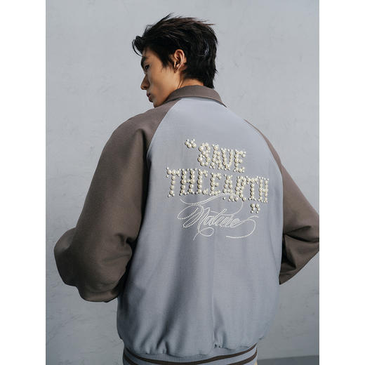 GXG男装 夹棉学院风夹克男通勤外套24年冬热卖G24X214075 商品图3