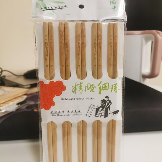 「9.9到手两套！共20双」优味精品无节竹筷子 卫生筷圆筷快餐筷烧烤筷外卖筷牙签筷家用筷餐饮用具 商品图2
