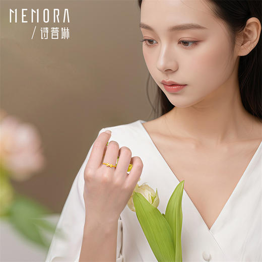 【新品首发】淑女蝴蝶结黄金戒指 在逃公主足金活口戒指女士礼物【按克计价黄金1】MEMORA诗普琳GR008124 商品图1