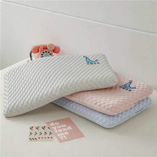 自然醒云眠凉感冰豆豆儿童乳胶面包枕夏季30x50宝宝幼儿园午睡专用小枕头护颈椎学生枕芯XK 商品图4