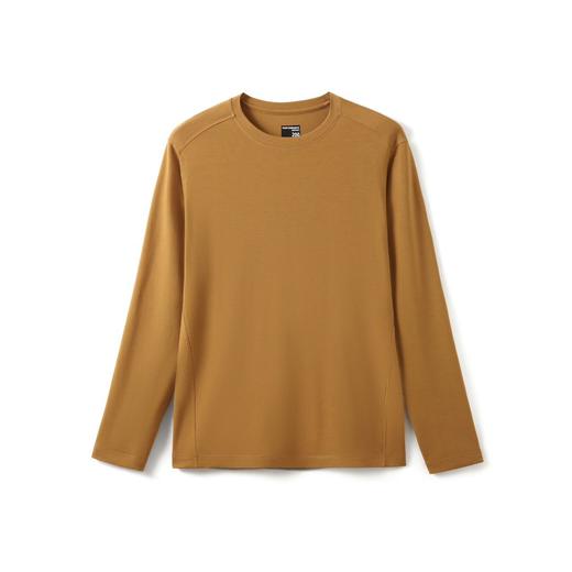 天丝羊毛! 艺术品般高品质!2025运动通勤情侣弹力打底长袖T恤男！ 商品图4