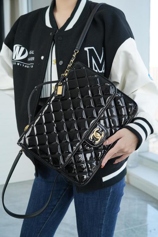 香奈儿-独家原厂大爆款22K漆皮双肩包！“三只羊”小牛漆！做旧砂金扣！（HH） 商品图9