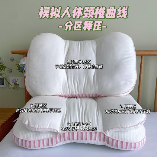 自然醒全棉双层提花侧睡护颈枕助睡眠专用枕芯家用高枕不塌陷成人颈椎枕学生XK 商品图2