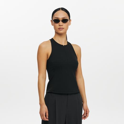 oneup半拉链弹力修身背心 商品图2