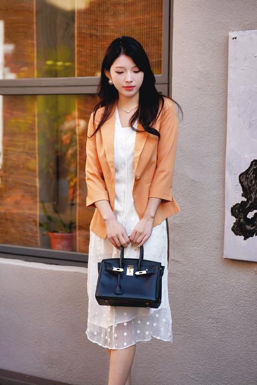 XL1XXL1臣禾	【刺绣真丝裙】  V领中长款连衣裙	JZ251020138 商品图4