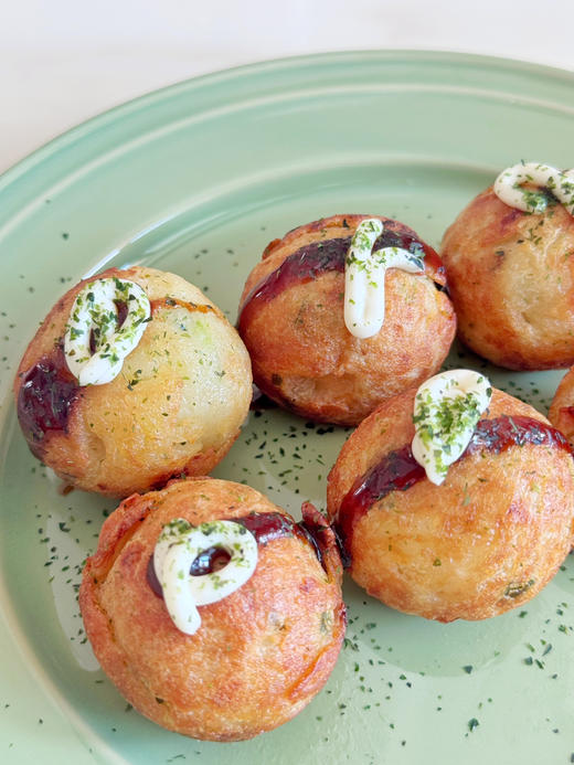 山の姆同款！超大颗【日式章鱼小丸子】加送木鱼花/照烧酱/海苔粉！纯手工制作 料足味美 深海野生章鱼 粒大Q弹 外皮酥脆 内里软糯 顺丰到家 商品图12