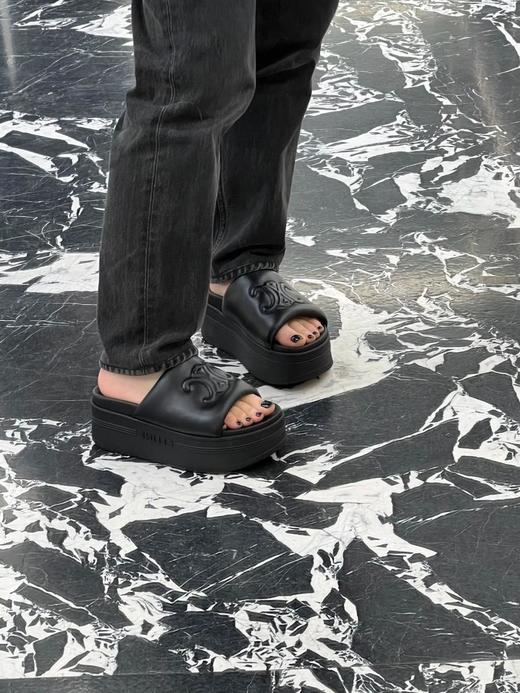 赛琳25春夏新款厚底羊皮拖鞋（HC） 商品图3