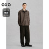 GXG男装 棕色仿麂皮长袖衬衫外套24年冬季热卖G24X034060 商品缩略图1