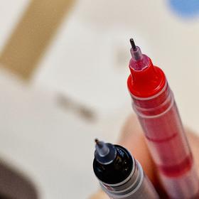 [屁侠推荐]贝发 速干直液式走珠中性笔 黑10红2/盒*3