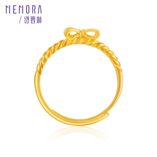 【新品首发】淑女蝴蝶结黄金戒指 在逃公主足金活口戒指女士礼物【按克计价黄金1】MEMORA诗普琳GR008124 商品图5