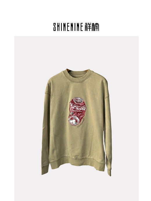 430864285做旧印花圆领卫衣 商品图2