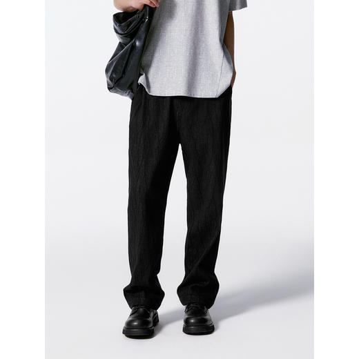 GXG男装 黑色肌理牛仔裤不易褪色长裤 秋季热卖G24X053038 商品图4