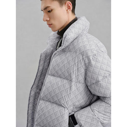 GXG男装 满印立领羽绒服男通勤外套24冬季热卖G24XY24010 商品图2