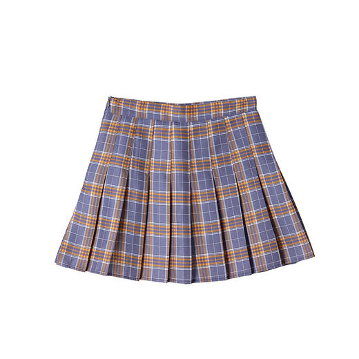 【半身裙短裙女】夏大码a字韩版高腰百褶裙 学生网球裙格子jk制服裙子 商品图4