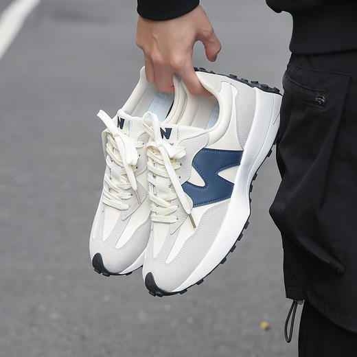 2025升级newbolune官方327正品男鞋女鞋秋季复古情侣百搭轻便休闲鞋 商品图4