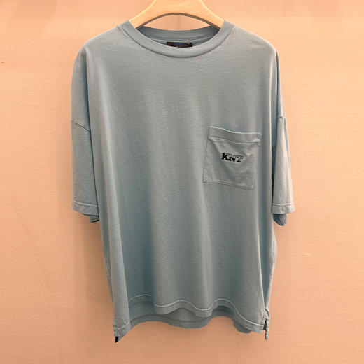 KITON 男士字母徽标印花圆领短袖T恤 蓝色 UMM047306001 商品图0