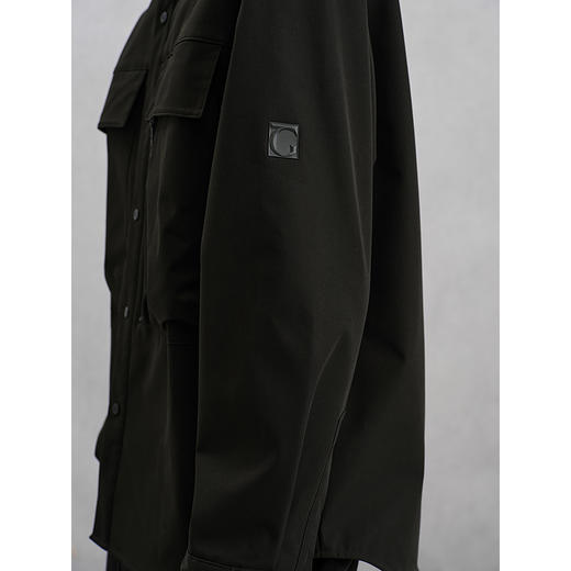 GXG男装 黑色肌理感通勤长袖衬衫24年冬季热卖G24X034068 商品图4