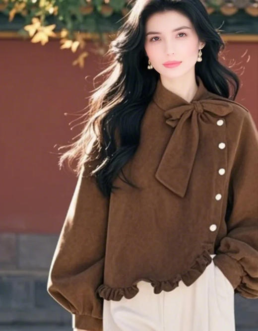 裁缝学苑AS436不规则新中式磨毛衬衫纸样女装上衣衬衣版型图纸 商品图1