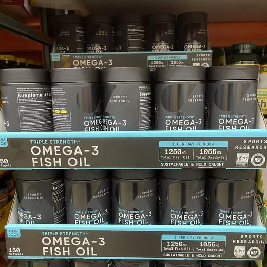 到手价285元 Sports Research野生3倍浓缩鱼油胶囊150粒装 美国代购，无中文标签，介意慎拍 商品图6