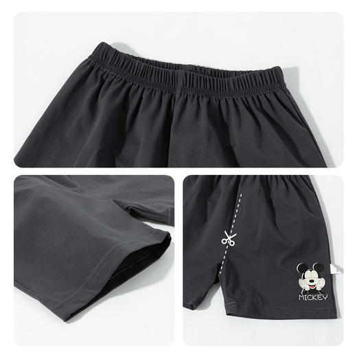 【米奇印花冰感套装】迪士尼25夏季新款凉感短袖T恤宽松透气短裤套装ZD2ET026 商品图7