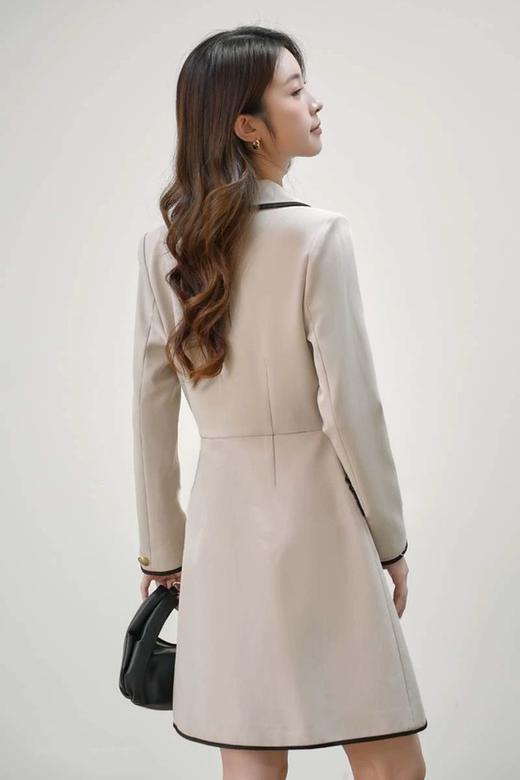 Le Malene 小香风明线双排扣收腰连衣裙 19906 商品图3